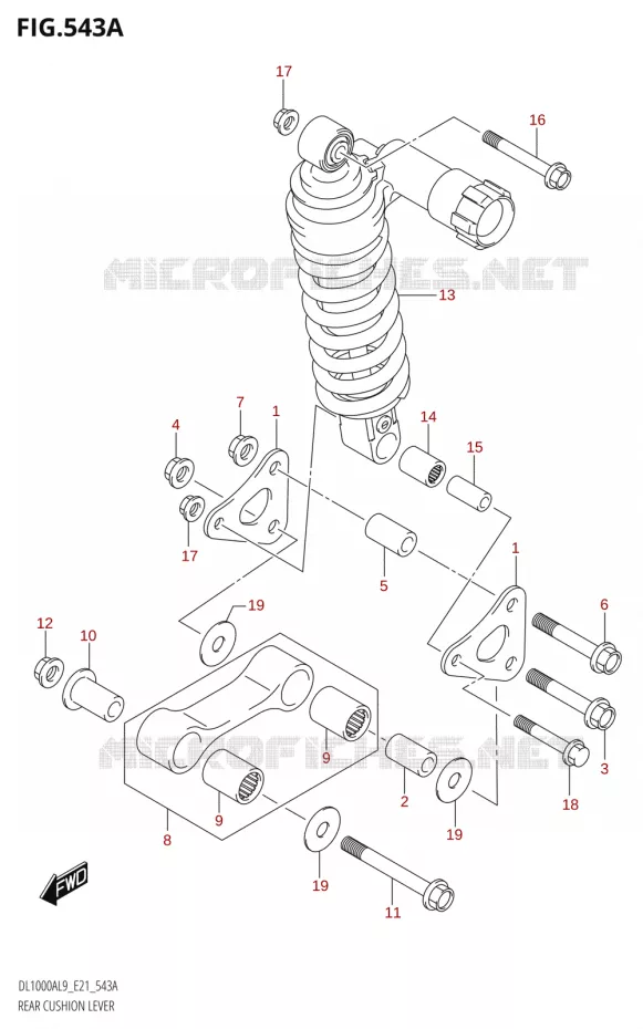 SCHOKBREKER AANEENSCHAKELING Suzuki MOTO 1000 V-STROM 2019  DL1000A L9 (E21)