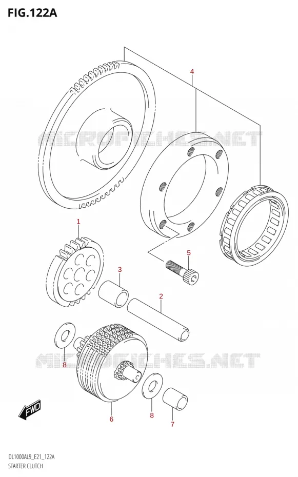 STARTMOTOR KOPPELINGS Suzuki MOTO 1000 V-STROM 2019  DL1000XA L9 (E21)