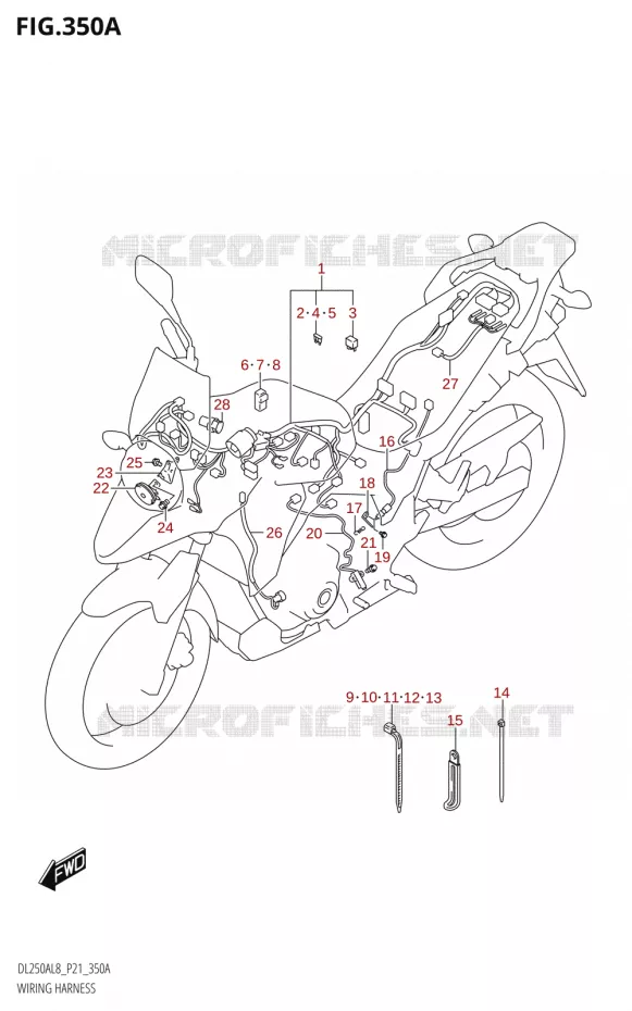BEDRADING Suzuki MOTO 250 V-STROM 2018  DL250A L8 (P21)