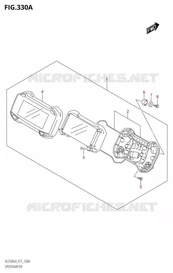 SNELHEIDSMETER Suzuki MOTO 250 V-STROM 2018  DL250A L8 (P21)
