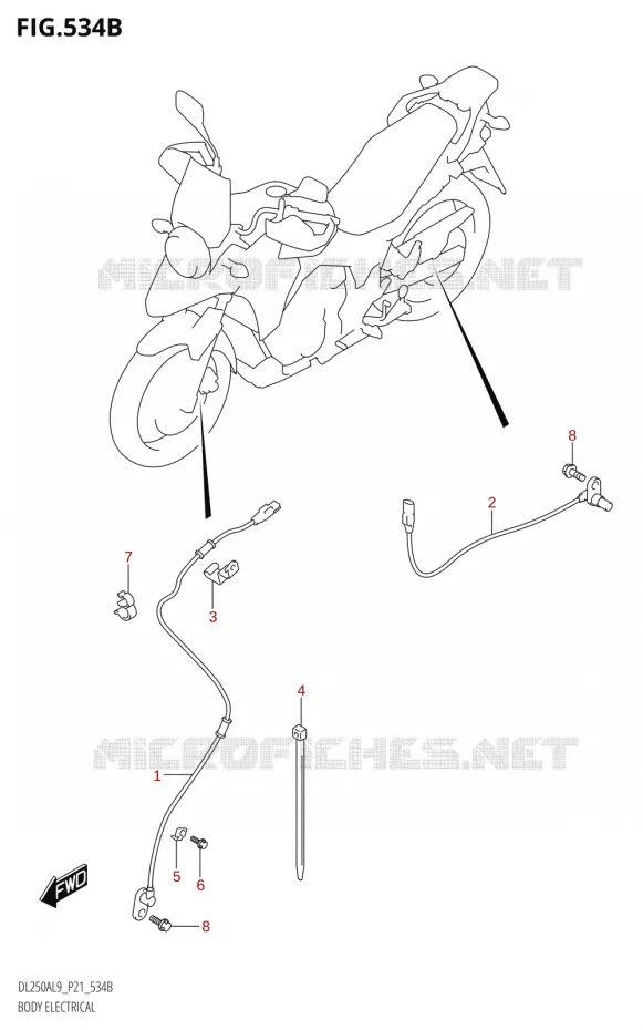 ELEKTRISCH Suzuki MOTO 250 V-STROM 2019  DL250A L9 (P21)