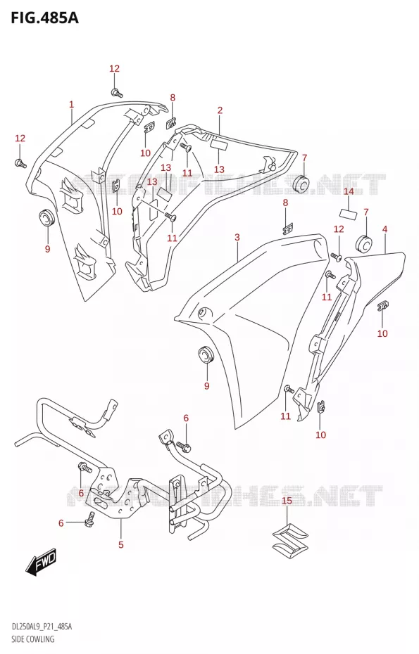 SIDE KUIP Suzuki MOTO 250 V-STROM 2019  DL250A L9 (P21)