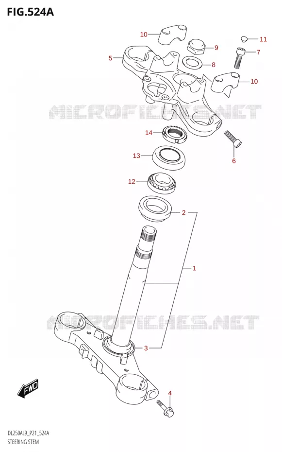STUURKOLOM Suzuki MOTO 250 V-STROM 2019  DL250A L9 (P21)