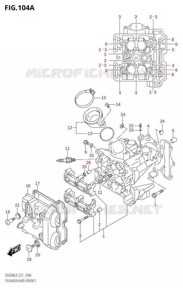 CILINDERKOP) Suzuki MOTO 650 V-STROM 2019  DL650A L9 (E21)