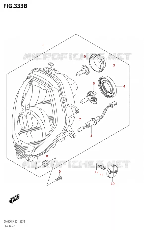 KOPLAMP Suzuki MOTO 650 V-STROM 2019  DL650XA L9 (E21)