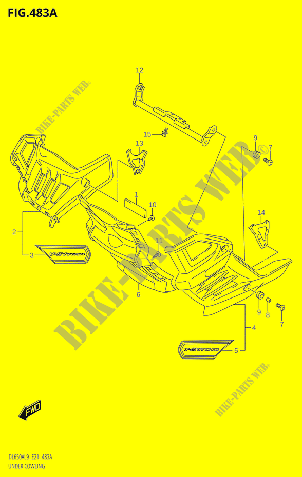 ONDERAANKLEDINGUR (DL650XA,DL650XAUE) voor Suzuki V-STROM 650 2019