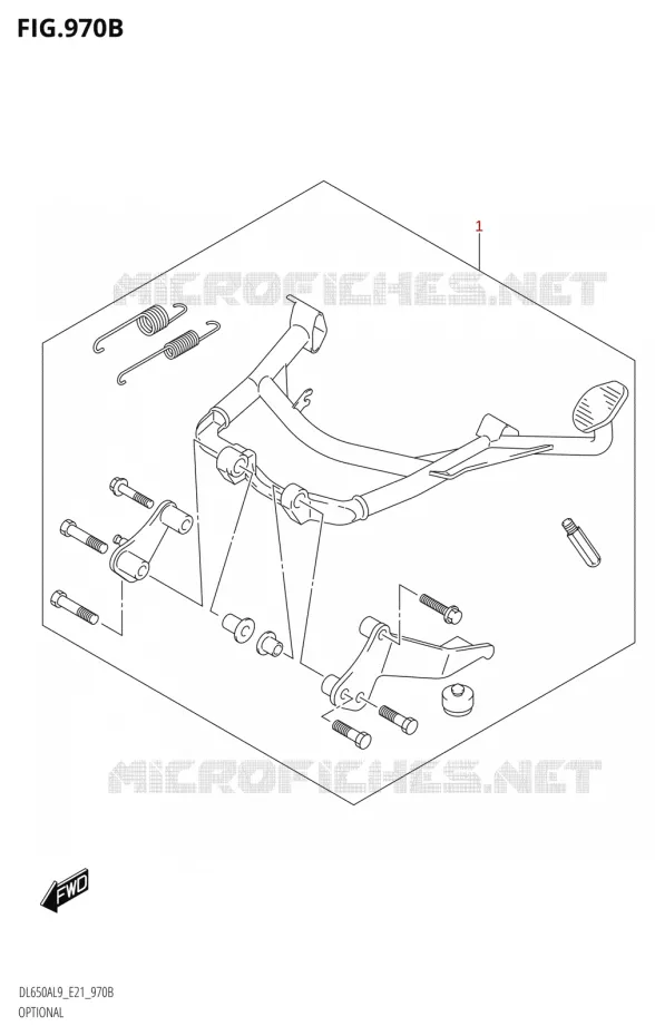 OPTIESEL (CENTER STAND SET) Suzuki MOTO 650 V-STROM 2019  DL650A L9 (E21)