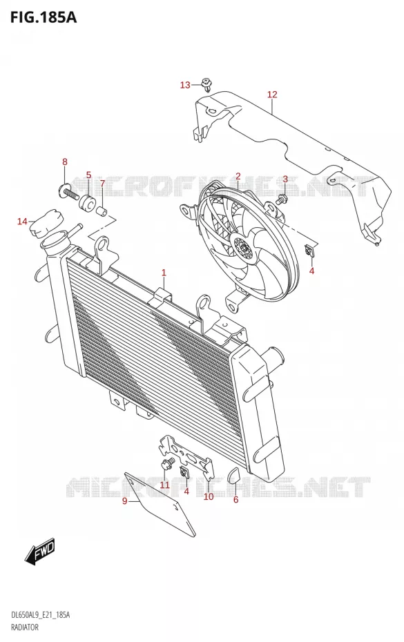 RADIATOR Suzuki MOTO 650 V-STROM 2019  DL650A L9 (E21)