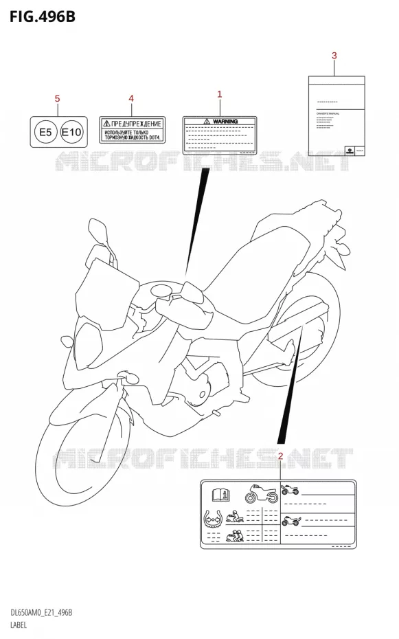 ETIKET Suzuki MOTO 650 V-STROM 2020  DL650A M0 (E21)