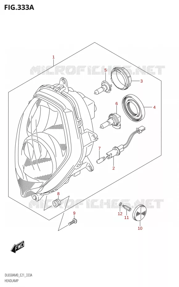 KOPLAMP Suzuki MOTO 650 V-STROM 2020  DL650XA M0 (E21)