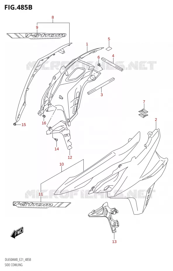 SIDE KUIPNG (DL650XA,DL650XAUE) Suzuki MOTO 650 V-STROM 2020  DL650A M0 (E21)
