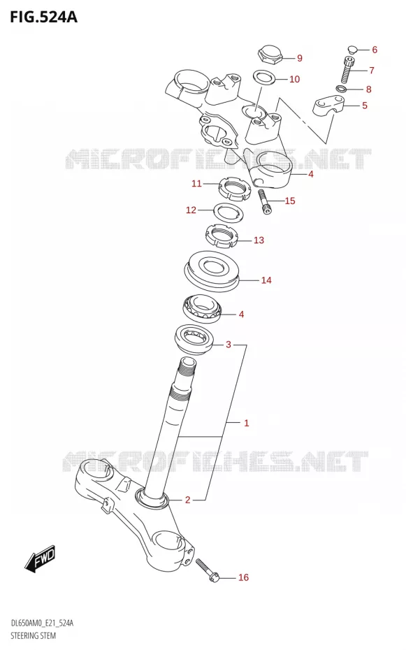 STUURKOLOM Suzuki MOTO 650 V-STROM 2020  DL650A M0 (E21)