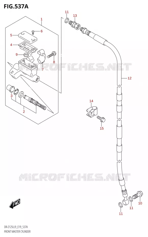 FRONT HOOFDREMCILINDER Suzuki MOTO 125 DR-Z 2019  DR-Z125L L9 (E19)