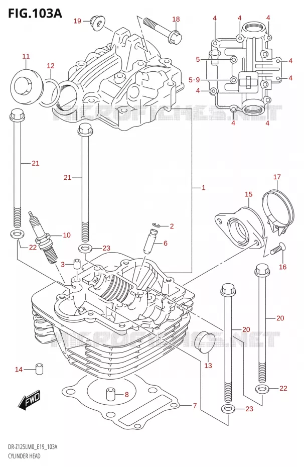 CILINDERKOP Suzuki MOTO 125 DR-Z 2020  DR-Z125L M0 (E19)