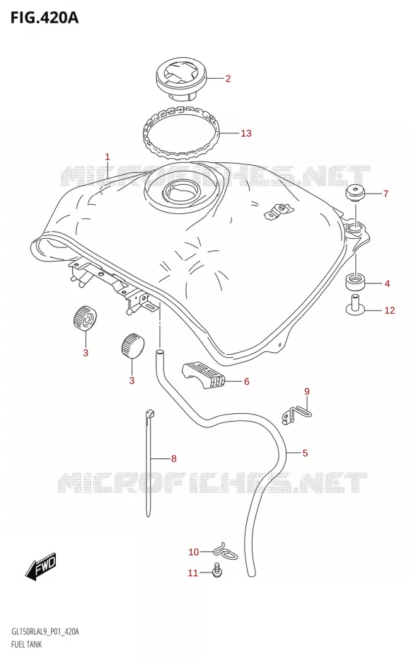 BENZINETANK Suzuki MOTO 150 INTRUDER 2019  GL150RLA L9 (P01)