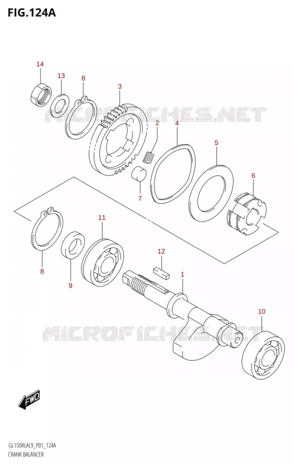 CRANK BALANCER Suzuki MOTO 150 INTRUDER 2019  GL150RLA L9 (P01)
