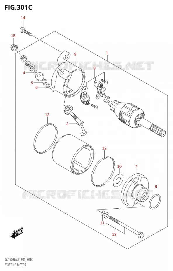 STARTMOTORVOIR NOTE 1) Suzuki MOTO 150 INTRUDER 2019  GL150RLA L9 (P01)