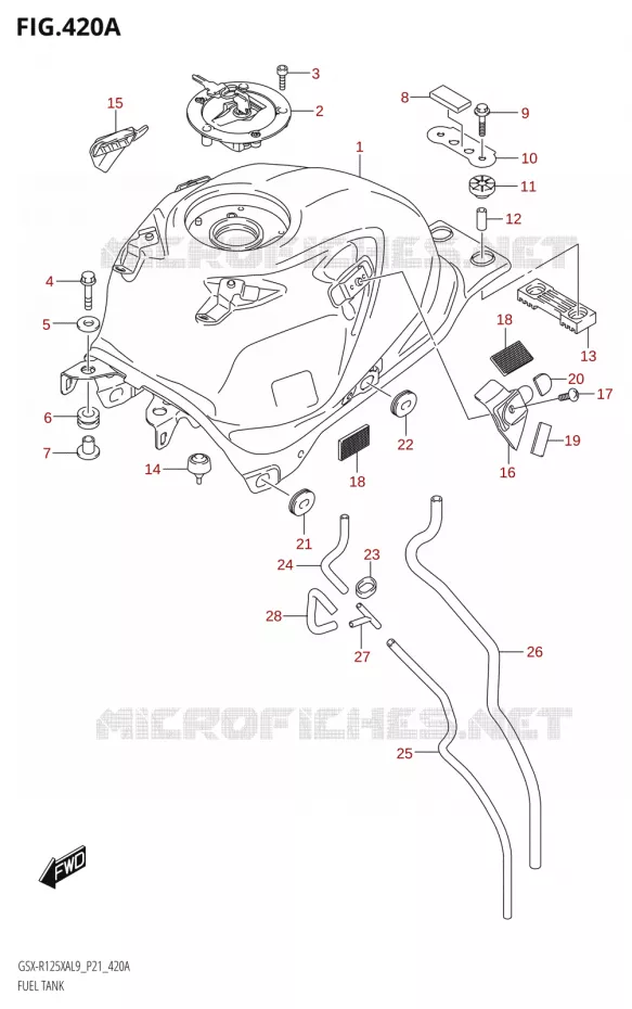 BENZINETANK Suzuki MOTO 125 GSX-R 2019  GSX-R125XA L9 (P21)