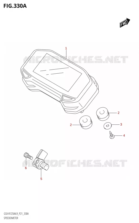 SNELHEIDSMETER Suzuki MOTO 125 GSX-R 2019  GSX-R125XA L9 (P21)