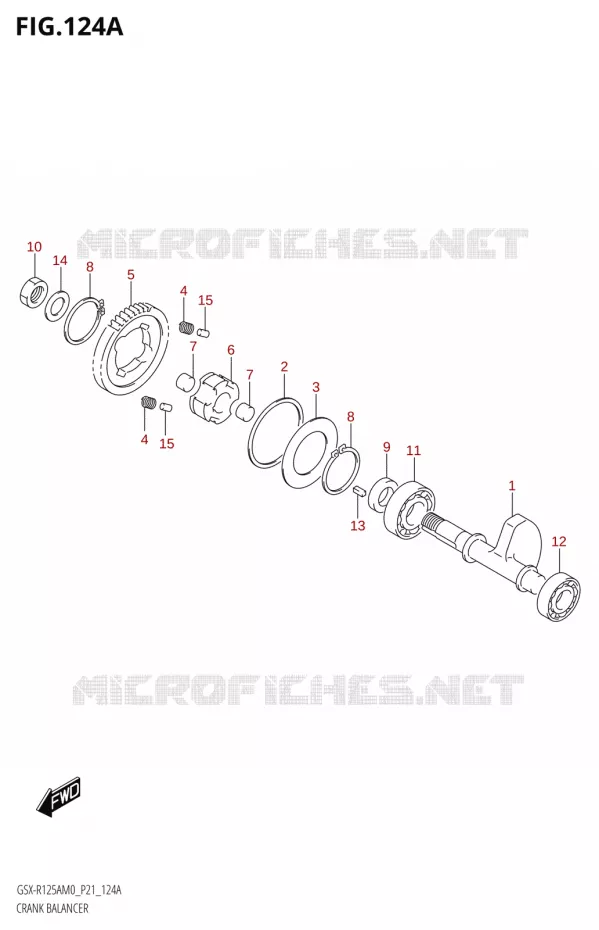 CRANK BALANCER Suzuki MOTO 125 GSX-R 2020  GSX-R125XA M0 (P21)