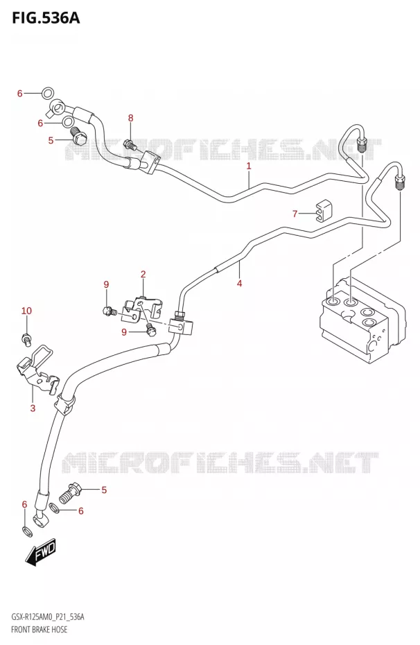 FRONT REMSLANG Suzuki MOTO 125 GSX-R 2020  GSX-R125XA M0 (P21)