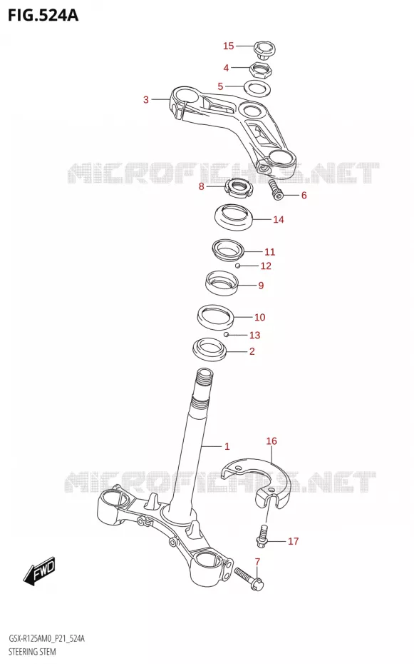 STUURKOLOM Suzuki MOTO 125 GSX-R 2020  GSX-R125XA M0 (P21)