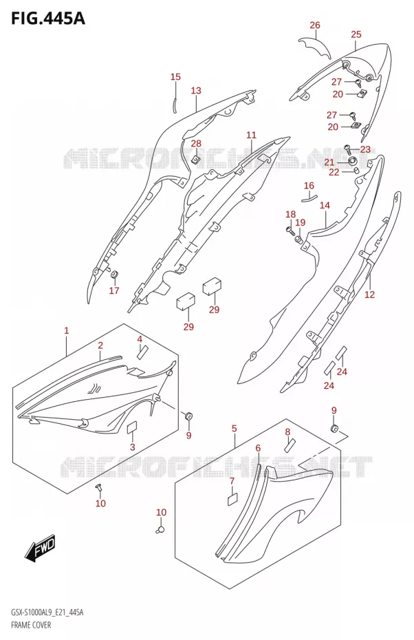 ACHTER KUIPIS (GSX-S1000AL9 E21) Suzuki MOTO 1000 GSX-S 2019  GSX-S1000A L9 (E21)