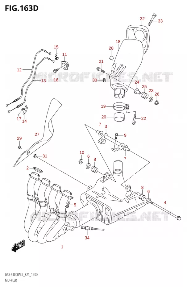 GELUIDDEMPERSX-S1000AUFL9 E21) Suzuki MOTO 1000 GSX-S 2019  GSX-S1000ZAUF L9 (E21)