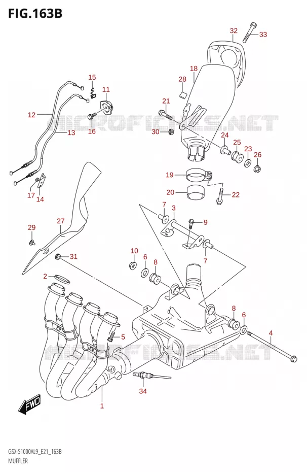 GELUIDDEMPERSX-S1000YAL9 E21) Suzuki MOTO 1000 GSX-S 2019  GSX-S1000AUF L9 (E21)