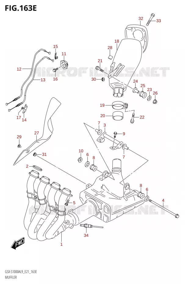 GELUIDDEMPERSX-S1000YAUFL9 E21) Suzuki MOTO 1000 GSX-S 2019  GSX-S1000ZAUF L9 (E21)
