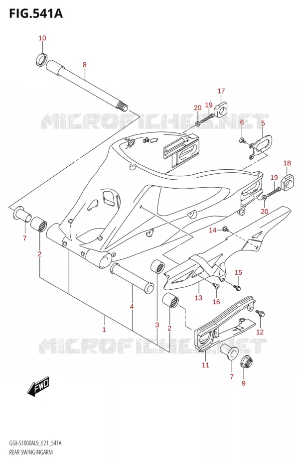 SWINGARM Suzuki MOTO 1000 GSX-S 2019  GSX-S1000A L9 (E21)