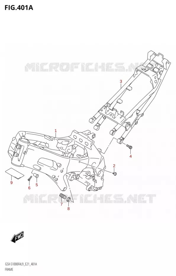 FRAME Suzuki MOTO 1000 GSX-S 2019  GSX-S1000FZA L9 (E21)