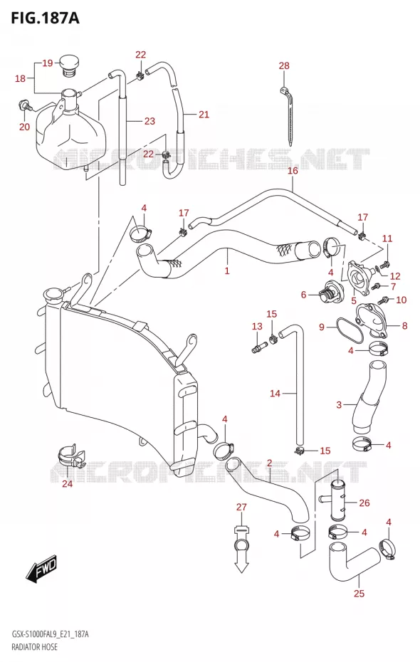 RADIATOR SLANG - EXPANSIEVAT Suzuki MOTO 1000 GSX-S 2019  GSX-S1000FZAUF L9 (E21)