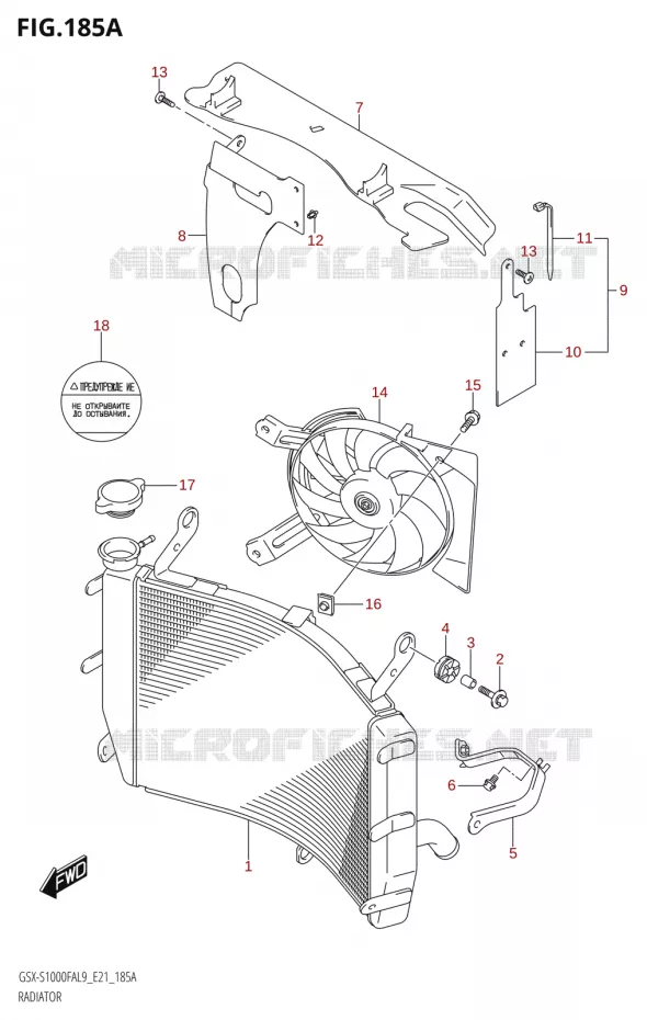 RADIATOR Suzuki MOTO 1000 GSX-S 2019  GSX-S1000FZA L9 (E21)