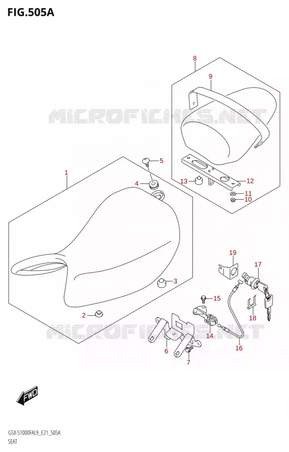 SEAT Suzuki MOTO 1000 GSX-S 2019  GSX-S1000FZA L9 (E21)