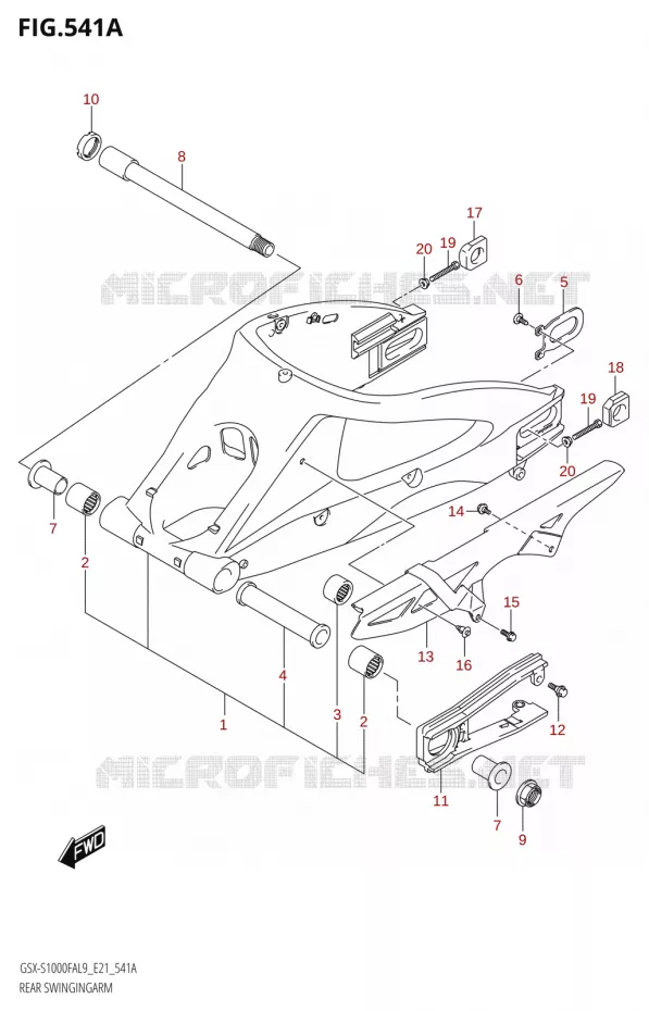 SWINGARM Suzuki MOTO 1000 GSX-S 2019  GSX-S1000FAUF L9 (E21)