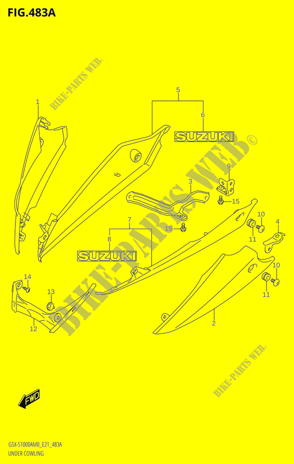ONDERAANKLEDINGUR (GSX S1000A,GSX S1000AUF) voor Suzuki GSX-S 1000 2020