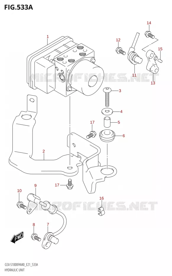 ABS Suzuki MOTO 1000 GSX-S 2020  GSX-S1000FA M0 / GSX-S1000FZA M0 (E21)