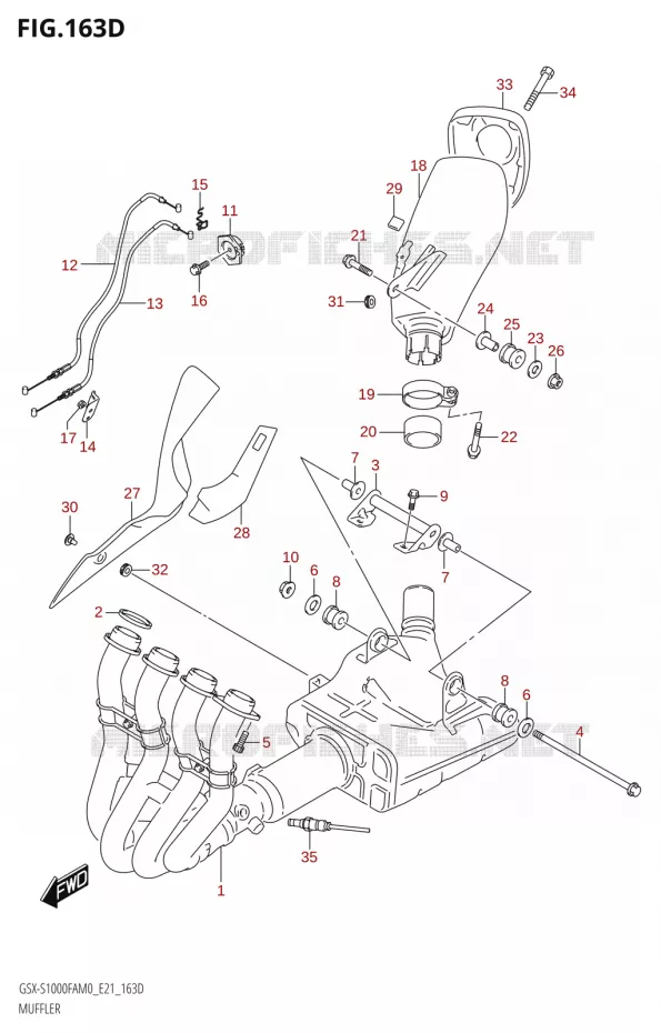 GELUIDDEMPER Suzuki MOTO 1000 GSX-S 2020  GSX-S1000FA M0 / GSX-S1000FZA M0 (E21)