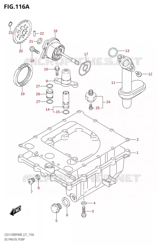 SUMP - OLIEPOMP Suzuki MOTO 1000 GSX-S 2020  GSX-S1000FA M0 / GSX-S1000FZA M0 (E21)