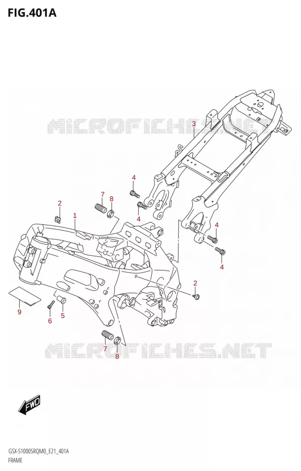 FRAME Suzuki MOTO 1000 KATANA 2020  GSX-S1000STQ M0 (E21)