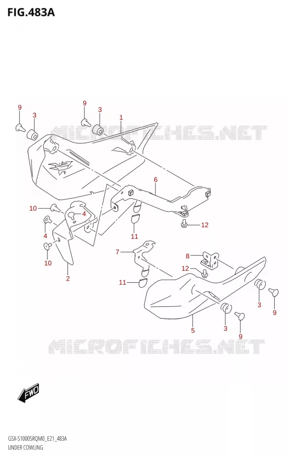 ONDER COWLING Suzuki MOTO 1000 KATANA 2020  GSX-S1000STQ M0 (E21)