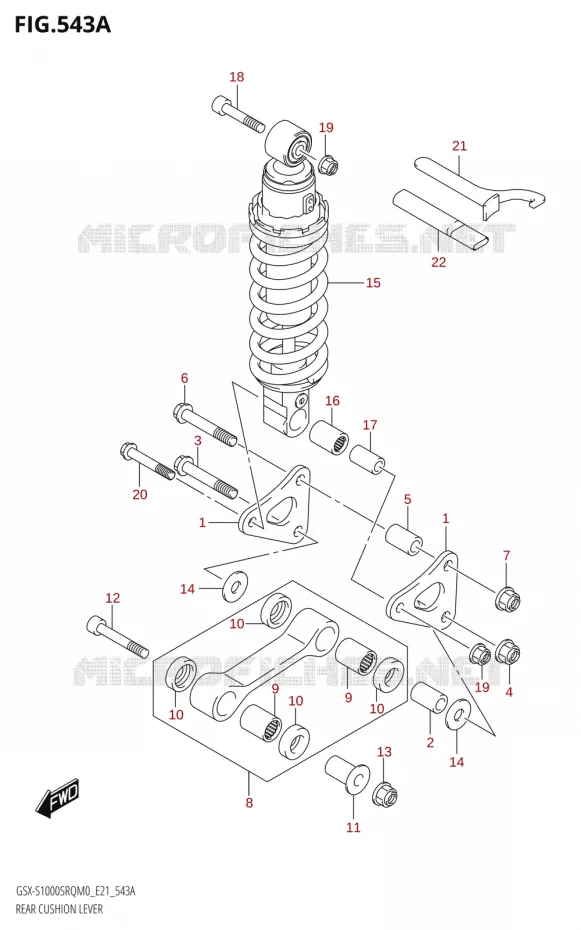SCHOKBREKER AANEENSCHAKELING Suzuki MOTO 1000 KATANA 2020  GSX-S1000STQ M0 (E21)