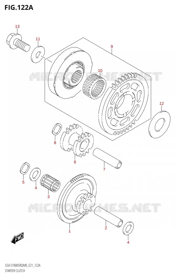 STARTMOTOR KOPPELINGS Suzuki MOTO 1000 KATANA 2020  GSX-S1000STQ M0 (E21)