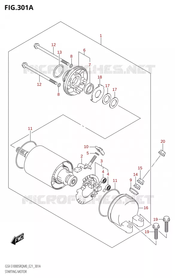 STARTMOTOR Suzuki MOTO 1000 KATANA 2020  GSX-S1000STQ M0 (E21)