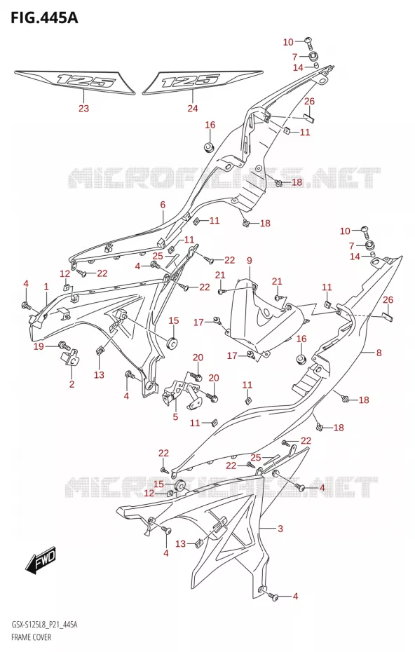 KUIP COVER (GSX-S125ML:L8:P21) Suzuki MOTO 125 GSX-S 2018  GSX-S125ML L8 (P21)