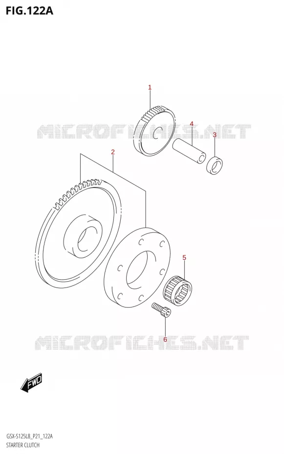 STARTMOTOR KOPPELINGS Suzuki MOTO 125 GSX-S 2018  GSX-S125ML L8 (P21)