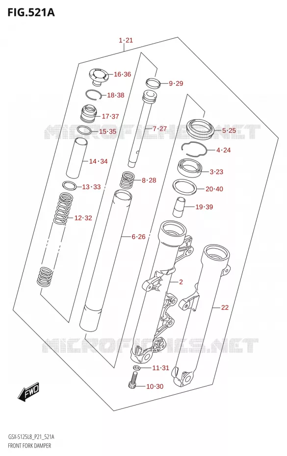 VOORVORK Suzuki MOTO 125 GSX-S 2018  GSX-S125ML L8 (P21)
