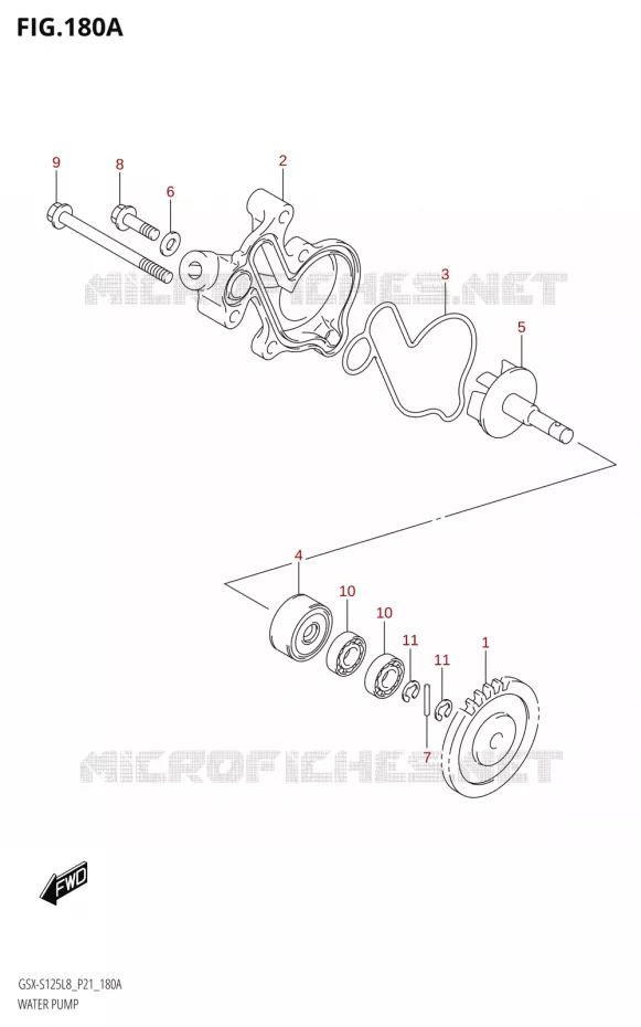 WATERPOMP Suzuki MOTO 125 GSX-S 2018  GSX-S125ML L8 (P21)