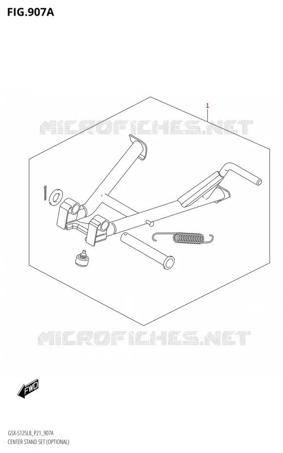 CENTER STAND SET (OPTIONAL) Suzuki MOTO 125 GSX-S 2018  GSX-S125MLX L8 (P21)
